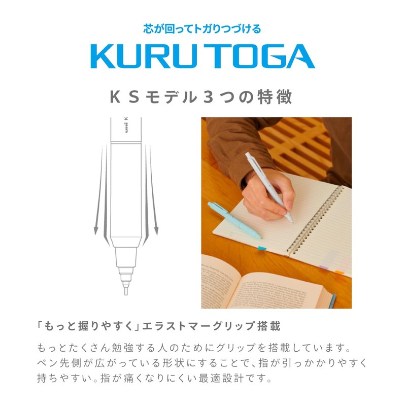 Mitsubishi Pencil Mechanical Pencil Kurutoga KS 0.5mm Blue M5KS1P.33