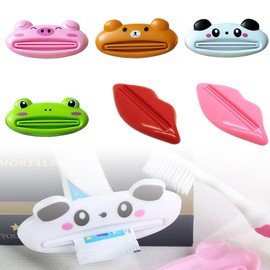 MIRKUZI Pack of 6 Toothpaste Squeezer, Tube Squeezer, Toothpaste Dispenser for Toothpaste, Hand Cream, Colour Tube, Cosmetics, Facial Cleanser, etc