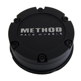 Method Race Wheels Push Through, Flush Center Cap - 5 on 5, 6 on 5.5 (Black) - CP-CWHB108