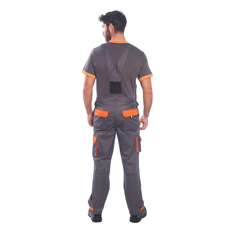 Portwest Portwest Texo Kontrast Latzhose, Größe: L, Farbe: Schwarz, TX12BKRL