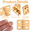 50 Pcs Small Brass Hinges, 0.31x0.39in Pure Copper Butt Hinge