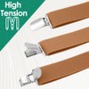 Vesberkl Beige Leather Suspenders - Firefighter Style, Button Closure for