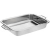 Stainless Steel Roasting Pan with Raised Bottom – 30cm Large