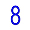 JustHouseSigns House Number 8 ARIAL Door Numbers in 3 Sizes