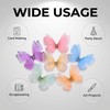 QIANSSE 60Pcs 10 Colors 3D Mesh Butterfly Appliques 5x3.5cm DIY
