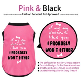 ZIAGAOP Camiseta para Perro con Bloques de Color y Divertidos diseños termotransferidos. Ligera de poliéster para Perros pequeños y medianos, Ideal para Salidas Informales. Rosa 3XL.