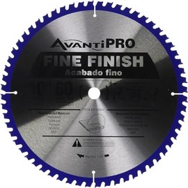 AvantiPro Fine Finish Saw Blades with Carbide-Tipped Teeth, Thin Kerf Design - Ideal for Precision Cutting for DIYers and Professionals - 10", 60-Tooth - P1060X