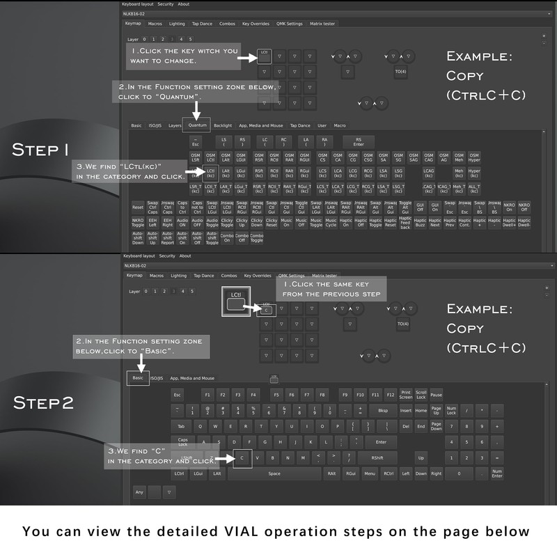 NLOFIN Programmable Keyboard,16 Key Triple Knobs Macro Keypad Programmable Designer,