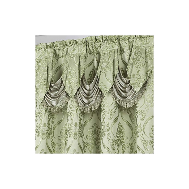 All American Collection New 4 Piece Drape Set with Attached