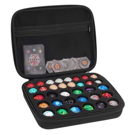 Minahao Toy Storage Box Compatible with 34 PCS Bakugan Battle Planet,BakuCores,Armored Alliance,Geogan Rising,Sponge is Pre-Slotted in Two Sizes,Compatible with Different Bakugan Toys(CASE ONLY)