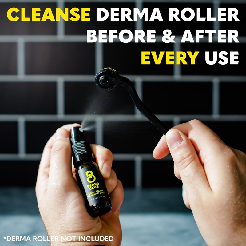 The Beard Club Derma Roller Cleansing Spray - Clean and