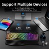 Hamile Ergonomic Wireless Keyboard and Mouse Combo, Wave Keys Full