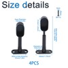 INCREWAY 4 Pcs Black Zinc Alloy Oval Closet Rod Ceiling
