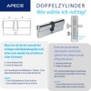 APECS AVERS ZC-80 (40/40) Double Cylinder Lock with 5 Keys