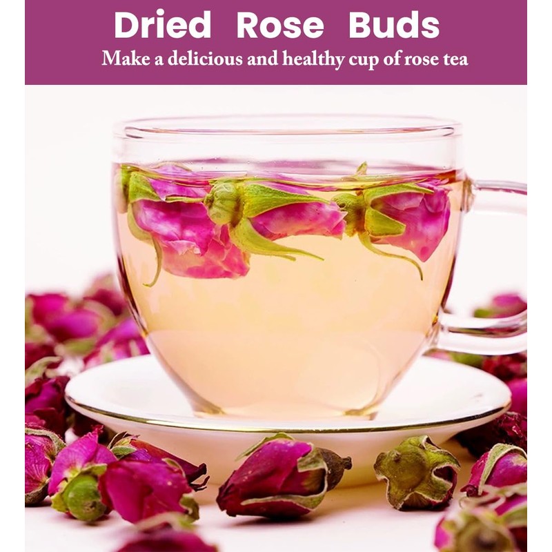 8 oz/226 g-Dried Rose Petals & Dried Rose Buds -