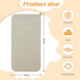 VOMARHUG Muslin Burp Cloths for Baby,100% Cotton Burping Cloths for Boys Girls,Large 20''X10'' Extra Soft and Absorbent 5 Pack