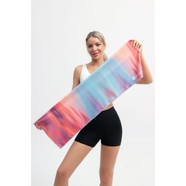 Eunzel 2 paquetes de toallas de enfriamiento, toalla de hielo para el cuello, toalla de microfibra suave y fresca que se mantiene fría para deportes, yoga, correr, gimnasio, entrenamiento, ciclismo
