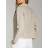 Caspar BZR004 Short Women's Linen Summer Blazer, beige