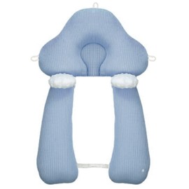 Toddler Neck Pillow Stable Support Safe Soft Breathable Cotton Fabric Toddler Body Pillow for Family Travel Blue