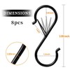 BZKSER S-hooks - 8 pieces hooks for hanging, with safety