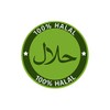 Sticker 100% Halal Notice Sign for Doner Snack Bistro Premium
