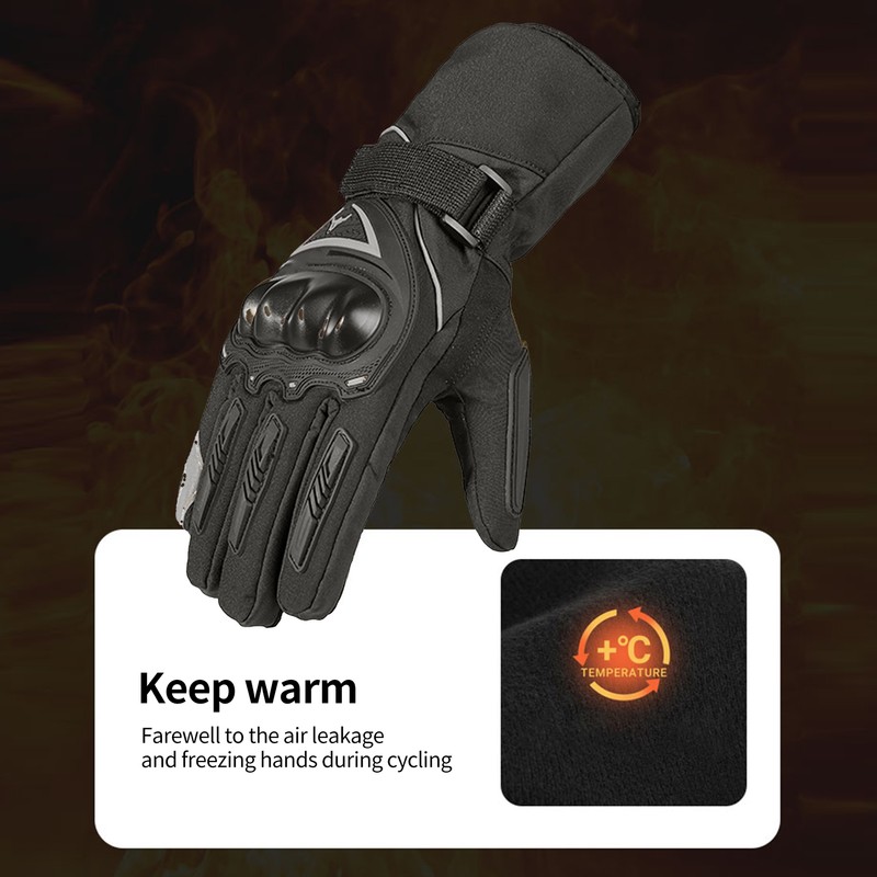 Winter Motorcycle Gloves Waterproof Cold Weather Motorcycle Gloves Warm Riding