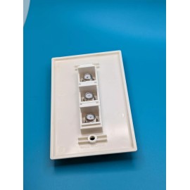 Wallplate City 3 Port Coax Cable TV- F-Type Wall Plate