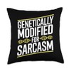 Sarcastic Genealogy DNA Test Genetics Biologist Sarcasm Throw Pillow