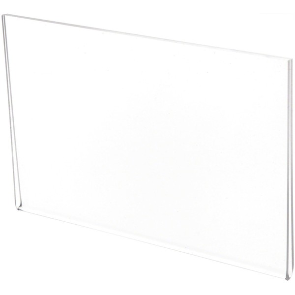 Plymor Clear Acrylic Folder-Style Sign Display Holder/Protector, 7.5" W x