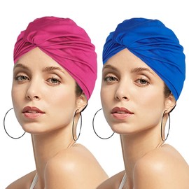 Women Swimming Cap Ear Protection Swim Cap Swimming Hat Ladies Bathing Cap Super Elastic Shower Cap Swim Hat Surfing Cap Water Sports Hat Beanie Cap Chemo Sleep Hat Turban for Long Hair Short Hair