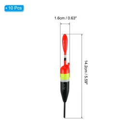 PATIKIL Fishing Slip Bobber Float 1/7oz 4g, 10 Pack Balsa Slide Floats Fishing Cork for Crappie Panfish Trout Bass, Black