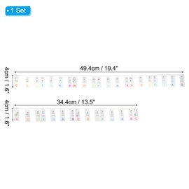 PATIKIL Piano Keyboard Note Label, 61Key Silicone Removable No Need Stickers Keyboard Piano Note Guide for Beginners Piano Learning, Luminous Base with Colored Text