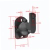 SHINEOFI 1 Pair Black Surround Sound Speaker Wall Mount Brackets