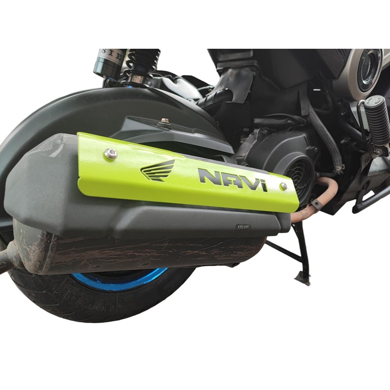 MOVITEC ACCESSORIES Motorcycle Exhaust Cover for Honda Navi (Lime Green)