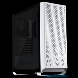 SilverStone Technology Metal ATX Computer Tower Case with Tempered-Glass Side Panel and Ample Air Flow in White (SST-PM02W-G)