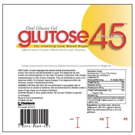 Glutose 45 Oral Glucose Gel Lemon Flavor - 112.5 gm, Pack of 4