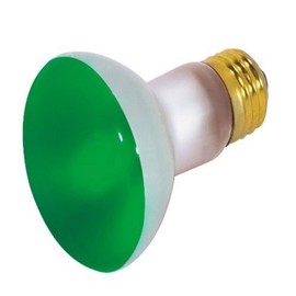 Satco S3201 50 Watt R20 Incandescent 130 Volt Medium Base Light Bulb, Green