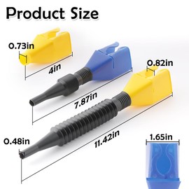 4 Pcs Flexible Draining Tool Snap Funnel, Portable Universal Household Folding Buckle Funnel for for Cars and Motorcycles Agricultural Machinery and Lawn Mowers