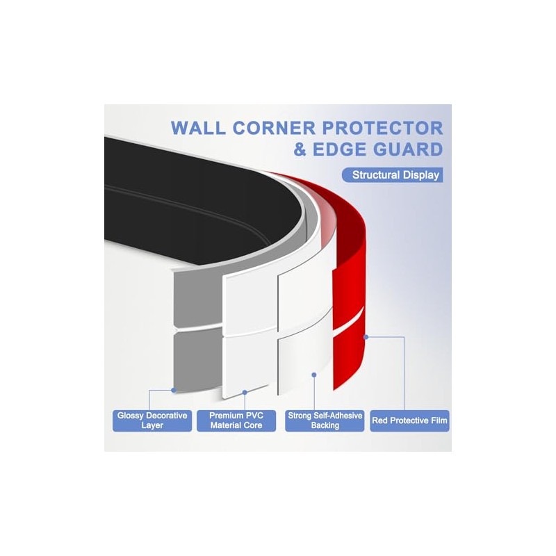 Wall Corner Protector Moulding Trim Peel and Stick Wall Corner