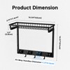 Broom Holder Wall Mount, Mop Organizer with Cleaning Tools Storage