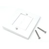 White Brush Plate Faceplate Wall Mounted Installation Tidy Cable Pass
