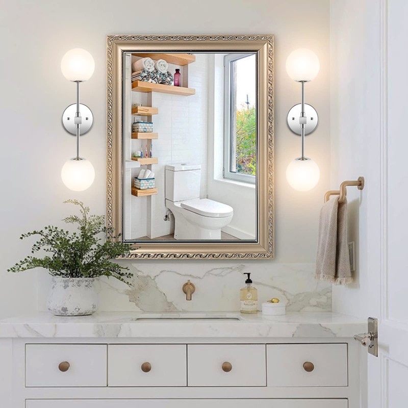 BAODEN Modern Wall Sconce 2-Lights Industrial Mid Century Bathroom Vanity