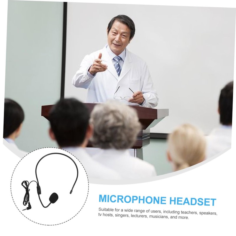 TEHAUX 4pcs Wired Headset Microphone for Presentations Durable and Comfortable