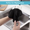 HOMEXCEL Black Cleaning Rags 5 Pack, Highly Absorbent Microfiber Cleaning
