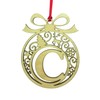 Laser cut Christmas tree bauble decoration: Letter C