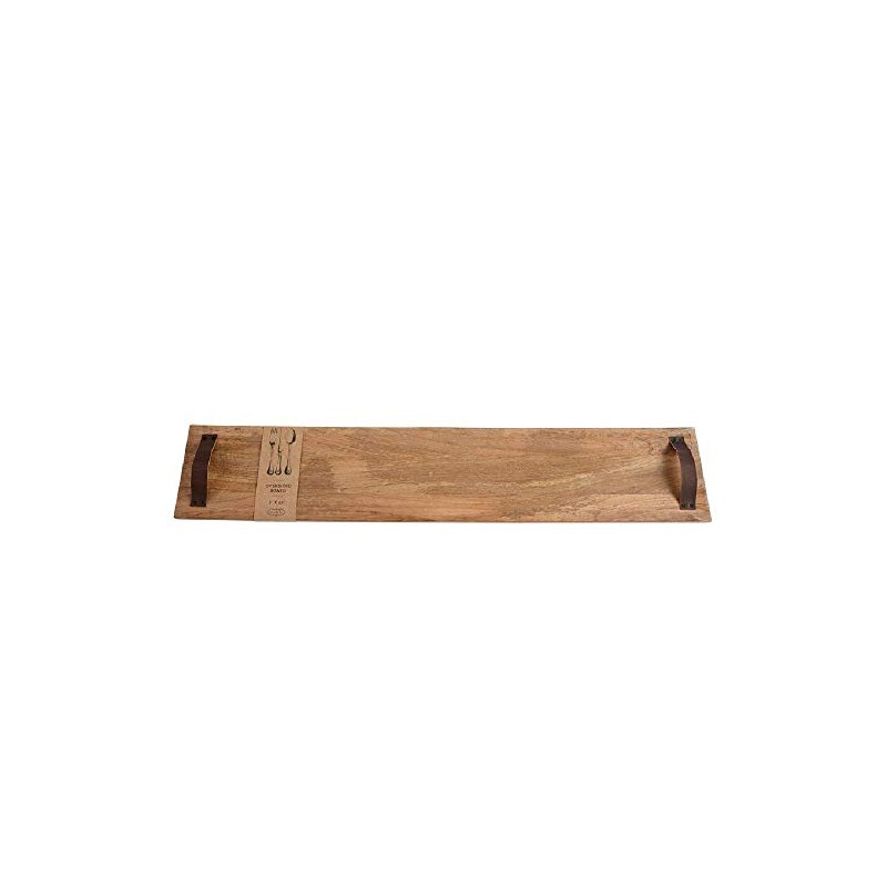 Mud Pie Long Oversized Wood Board 8" x 42", Brown