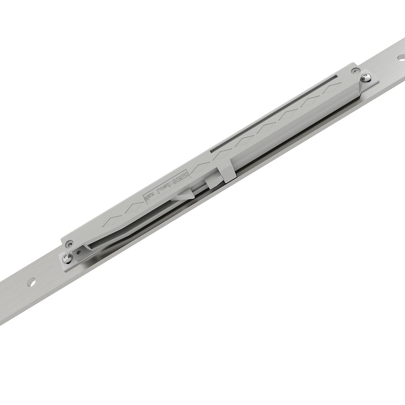 JUBEST 6FT Brushed Nickel Sliding Barn Door Hardware Track Kit
