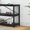 LVB Black Entryway Table, Modern Long Sofa Console Table Behind