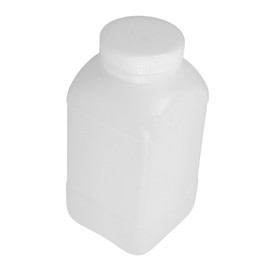 VILLFUL 2pcs Wide Mouth Plastic Lab Bottles Leak Chemical Storage Containers for Laboratory Use Reusable Cylindrical Sealed Bottles White Color