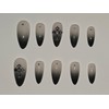Daily ChicBlack Veil [Handmade Nail Tip] Emily Nail - Short